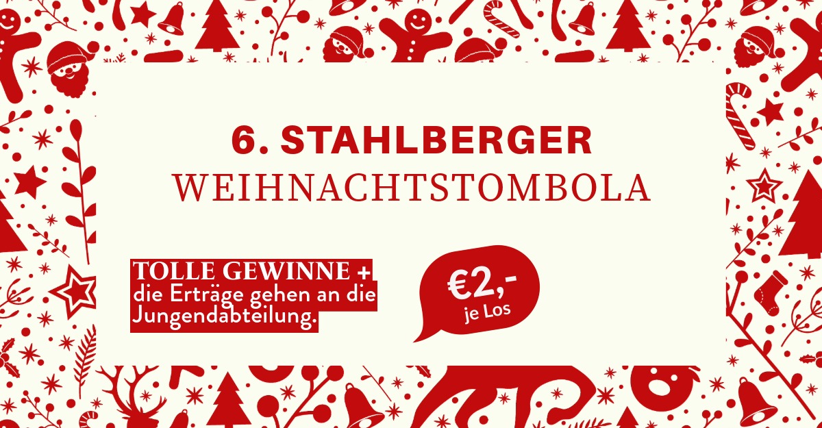Start Weihnachtstombola & aktuelles aus dem Golfshop.